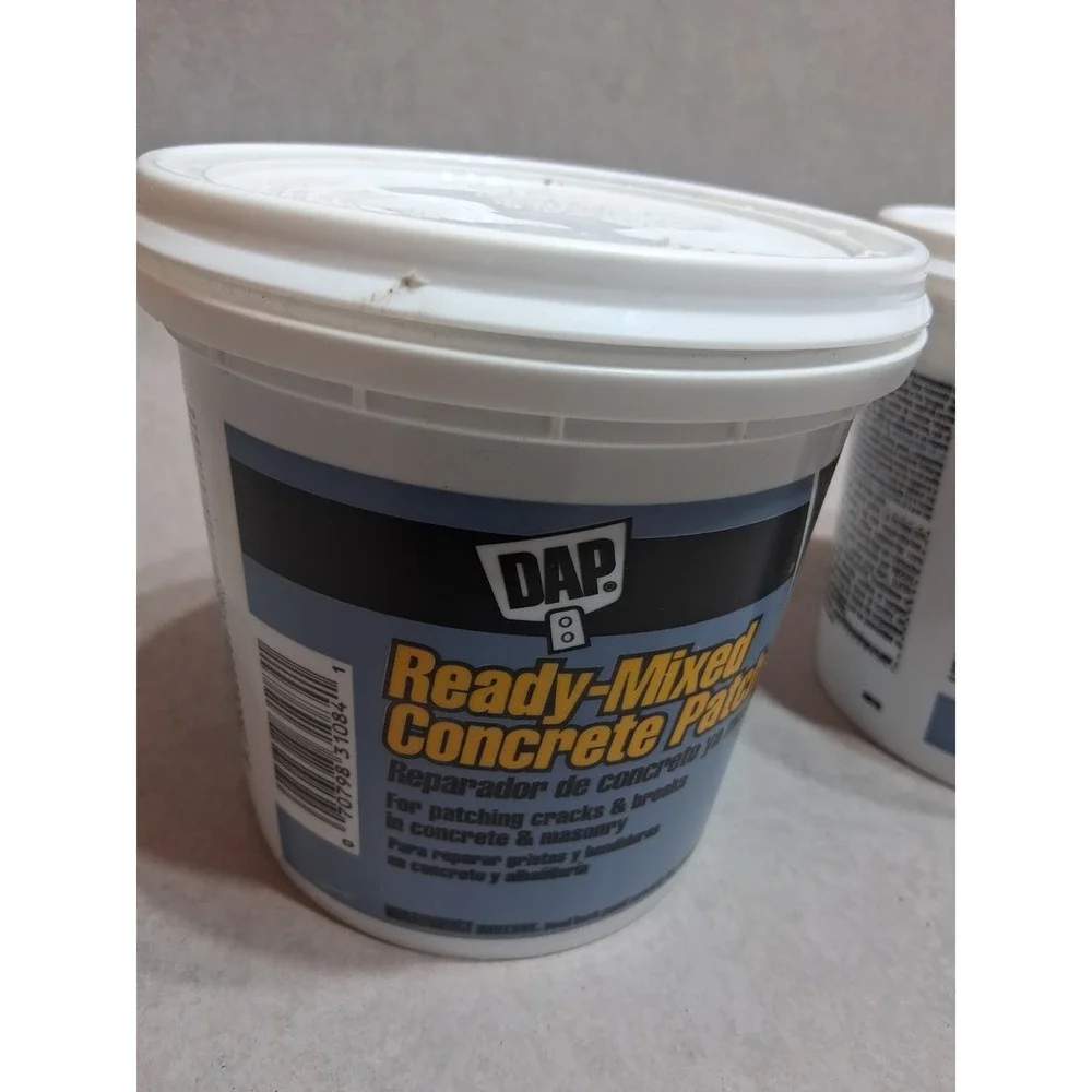 (2 pack) DAP Ready-Mixed Concrete Patch 32 oz Gray Cement, Tub